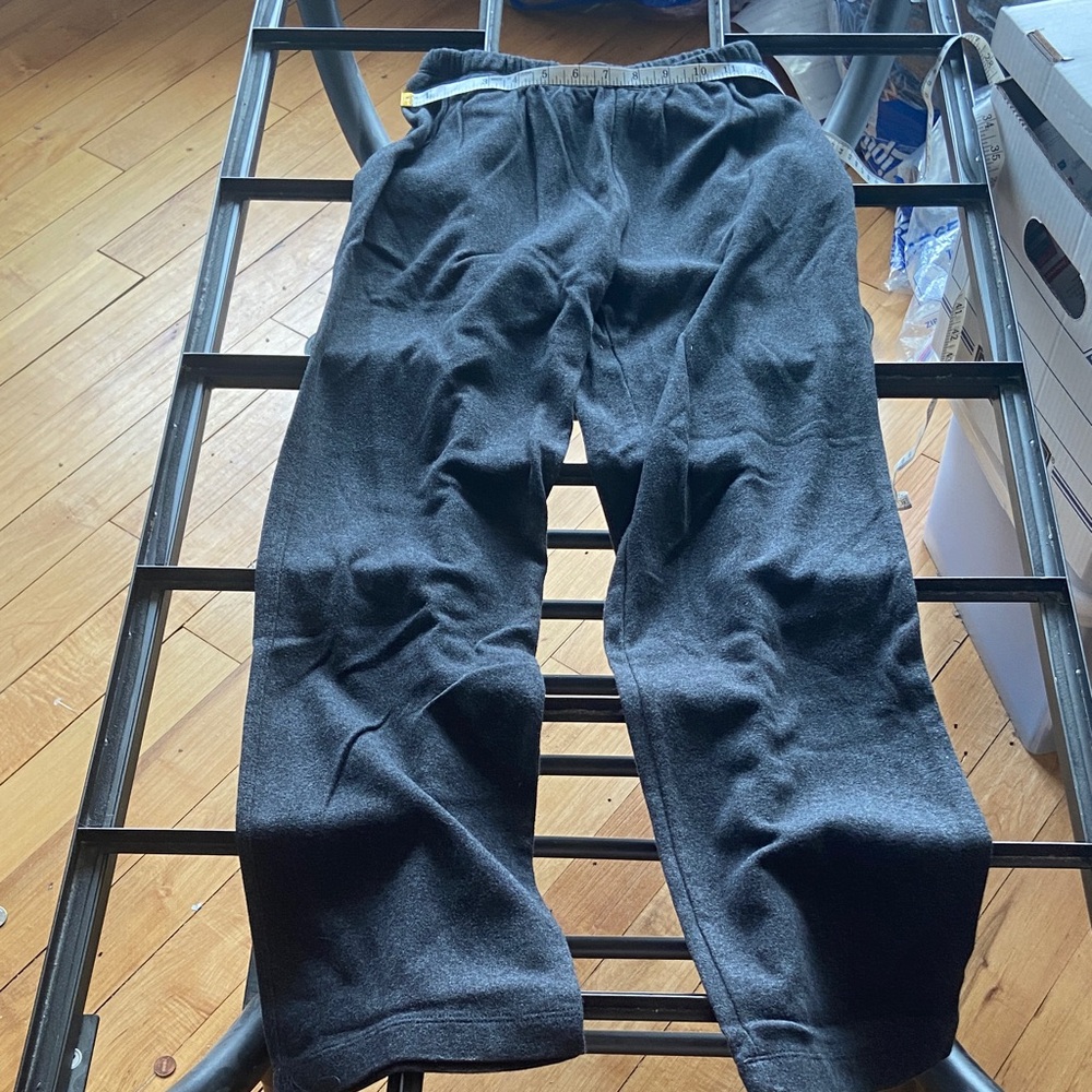 Lands End XS Speckled Charcoal & White Sport Knit Straight Leg Pant